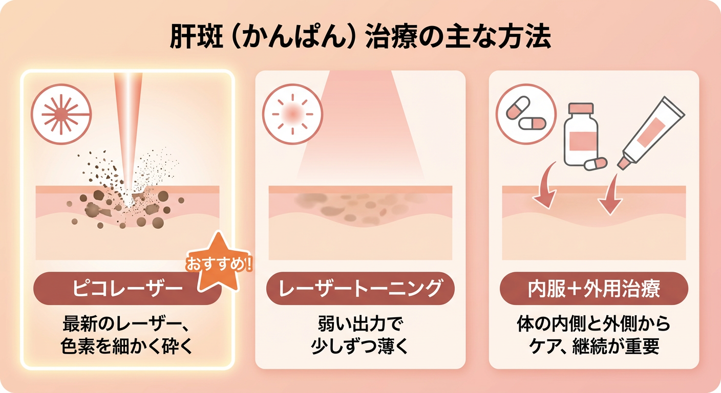 肝斑の主な3つの治療法