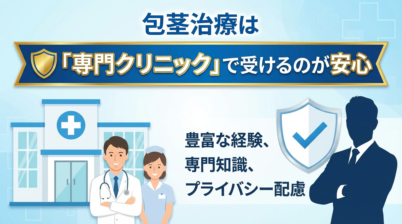 包茎治療は「専門クリニック」で受けるのが安心