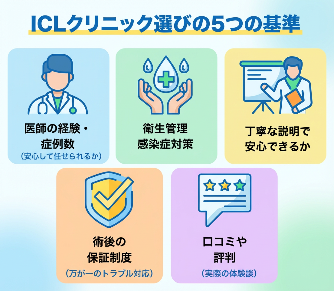 ICLクリニック選びの5つの基準